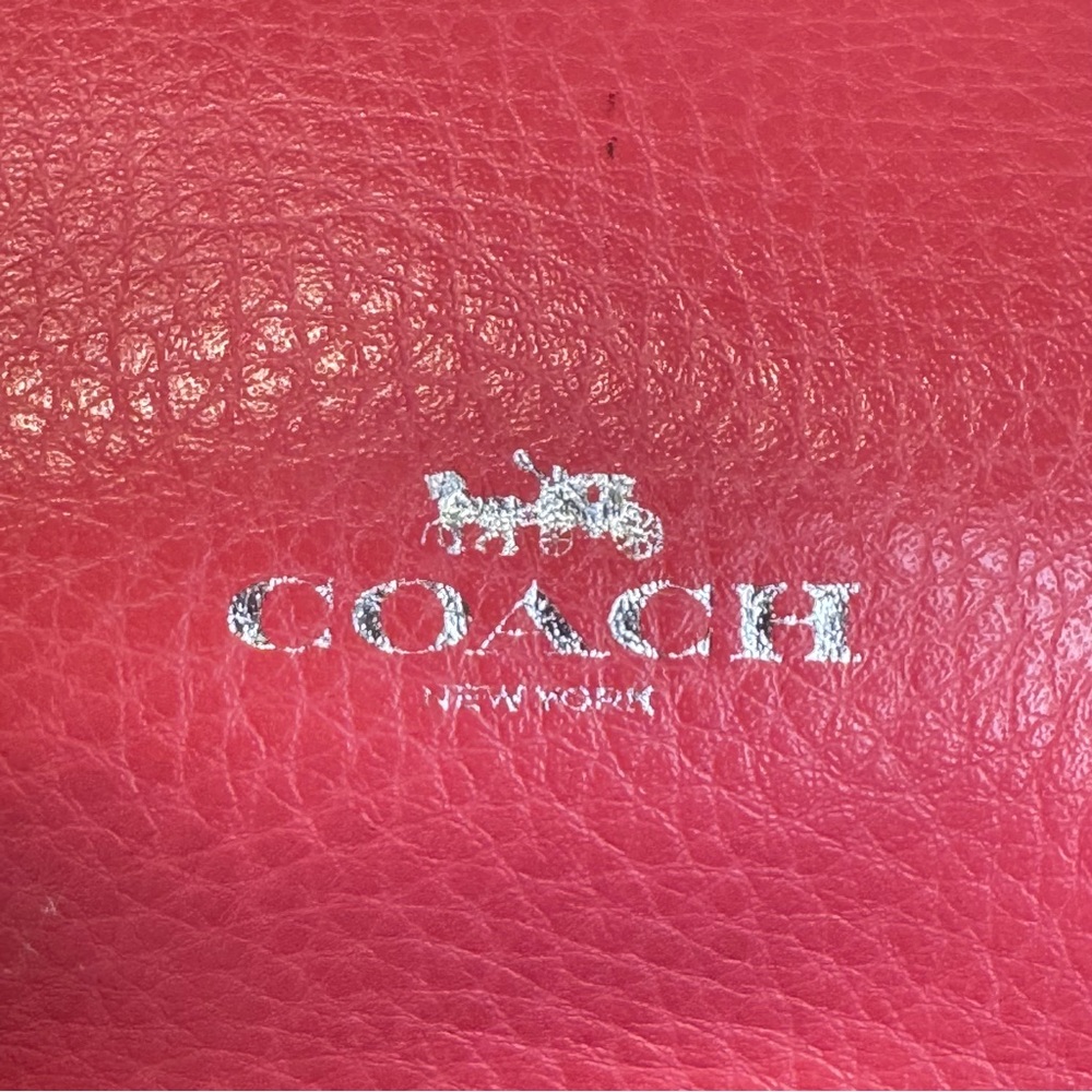Coach Derby Crossbody in Strawberry Red Pebble Leather - Picture 5 of 10